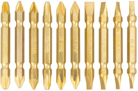 Sada bitov YF40020, 10 dielna, Bit 65 mm, CrV, GoldenFish