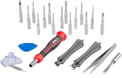 Sada bitov Strend Pro Premium ComfortGrip DL134, 23 dielna, so skrutkovačom, na opravu mobilov Sada bitov Strend Pro Premium ComfortGrip DL134, 23 dielna, so skrutkovačom, na opravu mobilov
