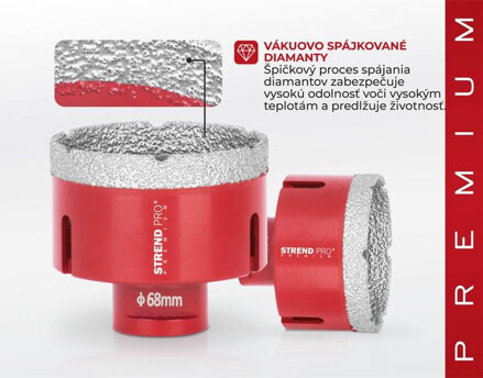 Vyrezavac STREND PRO DCB11, 68 mm, M14, diamant