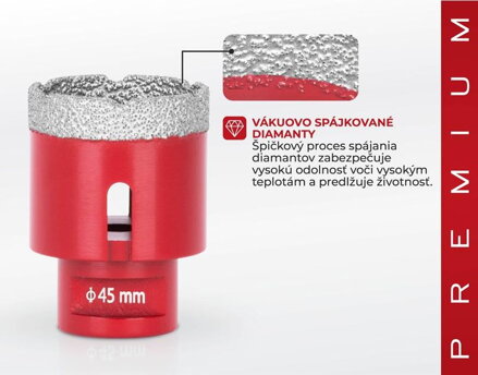 Vyrezavac STREND PRO DCB11, 45 mm, M14, diamant
