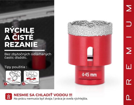 Vyrezavac STREND PRO DCB11, 45 mm, M14, diamant