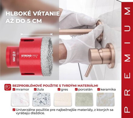 Vyrezavac STREND PRO DCB11, 55 mm, M14, diamant