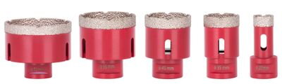 Sada vyrezavac STREND PRO DCB11S, 20-35-45-55-72 mm, diamant