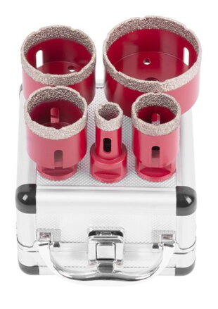 Sada vyrezavac STREND PRO DCB11S, 20-35-45-55-72 mm, diamant