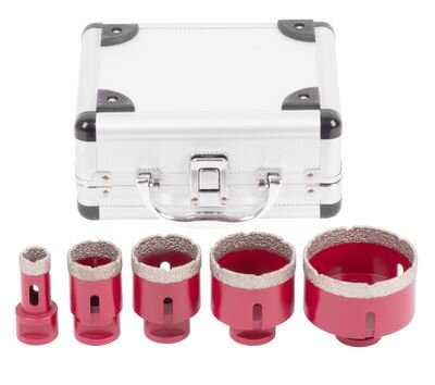 Sada vyrezavac STREND PRO DCB11S, 20-35-45-55-72 mm, diamant