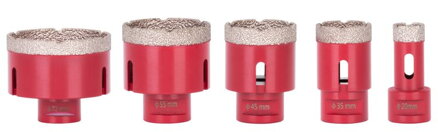 Sada vyrezavac STREND PRO DCB11S, 20-35-45-55-72 mm, diamant