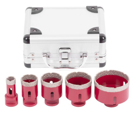 Sada vyrezavac STREND PRO DCB11S, 20-35-45-55-72 mm, diamant