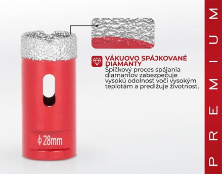 Vyrezavac STREND PRO DCB11, 28 mm, M14, diamant