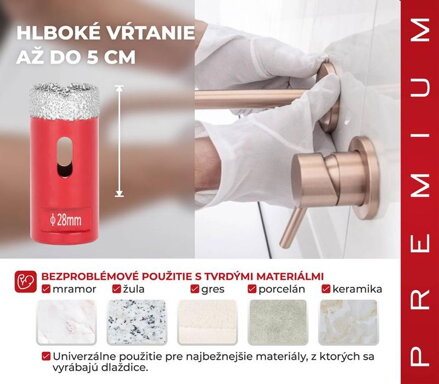 Vyrezavac STREND PRO DCB11, 28 mm, M14, diamant
