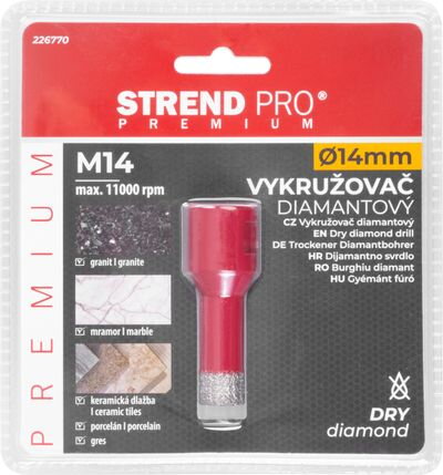 Vyrezávač Strend Pro Premium DCB11, 14 mm, M14, HD, korunka, diamant, professional Vyrezávač Strend Pro Premium DCB11, 14 mm, M14, HD, korunka, diamant, professional