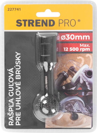 Rašpľa Strend Pro RSP41, na drevo, 30 mm, pre uhlovú brúsku, guľová, čierna Rašpľa Strend Pro RSP41, na drevo, 30 mm, pre uhlovú brúsku, guľová, čierna
