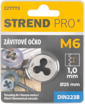 Očko Strend Pro, závitové, M6x1 mm, metrický závit priemer 25 mm, DIN223B