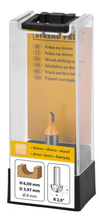 Freza do dreva Strend Pro YC1701, D3.97 H6 R2 S08 mm
