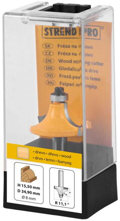 Freza do dreva Strend Pro YC2307-12 D34,9 H15,5 R11,1 S12 mm