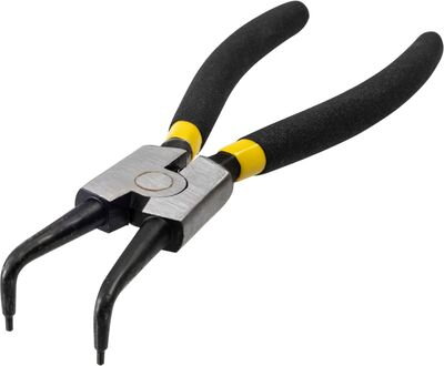 Klieste Strend Pro P0182D 180 mm, na poistné krúžky, ohnuté