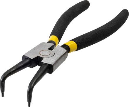 Klieste Strend Pro P0182D 180 mm, na poistné krúžky, ohnuté