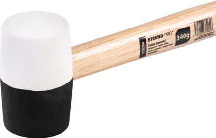 Kladivo Strend Pro HM232 340 g, gumové, BlackWhite, drev. rúčka