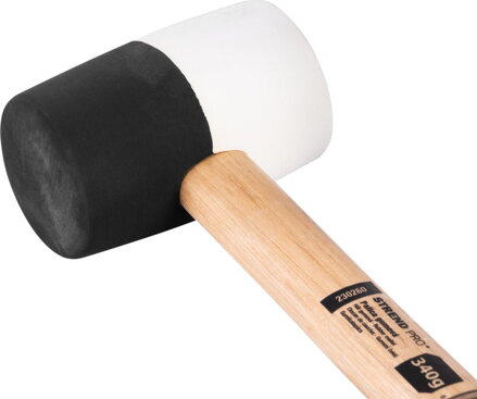 Kladivo Strend Pro HM232 340 g, gumové, BlackWhite, drev. rúčka