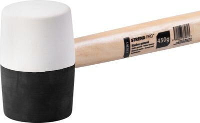Kladivo Strend Pro HM232 450 g, gumové, BlackWhite, drev. rúčka
