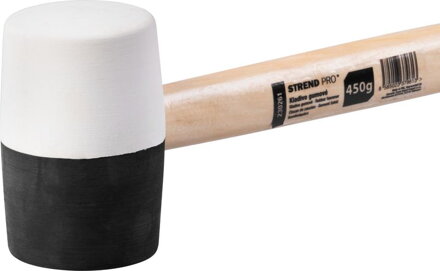 Kladivo Strend Pro HM232 450 g, gumové, BlackWhite, drev. rúčka