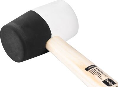 Kladivo Strend Pro HM232 560 g, gumové, BlackWhite, drev. rúčka