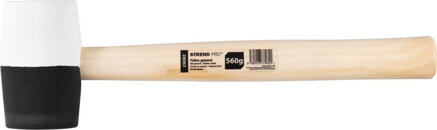 Kladivo Strend Pro HM232 560 g, gumové, BlackWhite, drev. rúčka