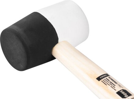 Kladivo Strend Pro HM232 560 g, gumové, BlackWhite, drev. rúčka