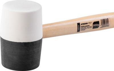 Kladivo Strend Pro HM232 910 g, gumové, BlackWhite, drev. rúčka