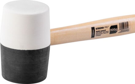 Kladivo Strend Pro HM232 910 g, gumové, BlackWhite, drev. rúčka