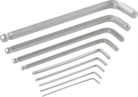 Sada kľúčov Strend Pro HK0045, 09 dielna, Hex, s guličkou, zástrčná