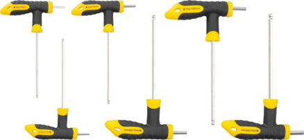 Sada skrutkovac YF70019, 10 dielna, Hex, držiak T, Cr-V