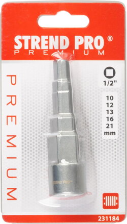 Kľúč stupňovitý na radiátorové skrutky 10-12-13-16-20 mm, uchytenie na 1/2" račňu