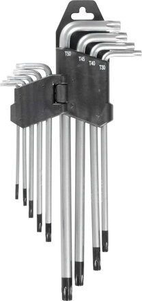 Sada kľúčov Strend Pro HK0259, 9 dielna, T10-T50, Torx, zástrčná