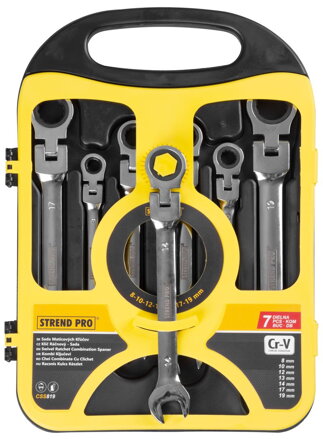Sada kľúčov Strend Pro CSS819, 06 dielna, račňová, 8-19 mm