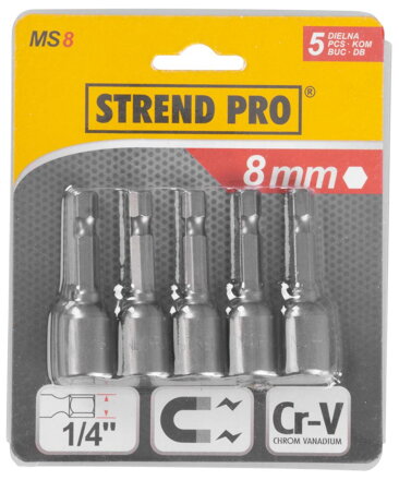 Hlavica Strend Pro MS84, 08 mm, 1/4", s magnetom