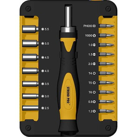 Sada naradia Strend Pro WT536, 18 dielna, bity, hlavice
