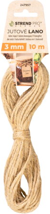 Lano Strend Pro Garden, jutové, prírodné, 3 mm, stáčané, L-10 m