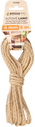 Lano Strend Pro Garden, jutové, prírodné, 4 mm, stáčané, L-5 m