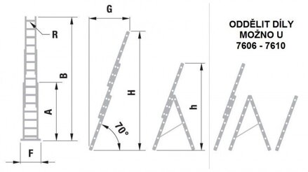 Rebrik ALVE 7607, 3x07, univerzálny, A201 B399