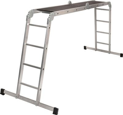 Rebrik Drabest DU 4x3, Alu, s drevennou platformou, EN 131, max. 3.46 m