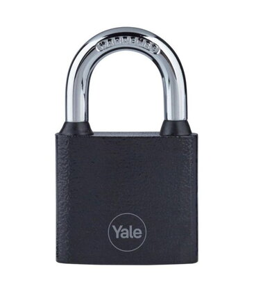 Zámok Yale Y111B/38/121/1, visiaci, železný, čierny, 38 mm, 3 kľúče