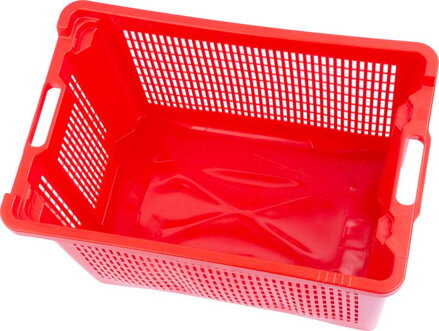 Prepravka ICS M401000 • 40 lit, 56x35x31 cm, perforované steny, červená
