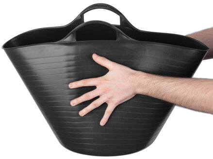 Vedro Strend Pro Flexi, čierne, stavebné, s ušami, 46,5x37 cm, 42 l