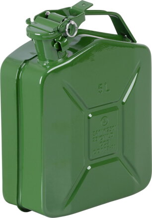 Kanister JerryCan LD5, 5 lit., kovový, na PHM, zelený Kanister JerryCan LD5, 5 lit., kovový, na PHM, zelený