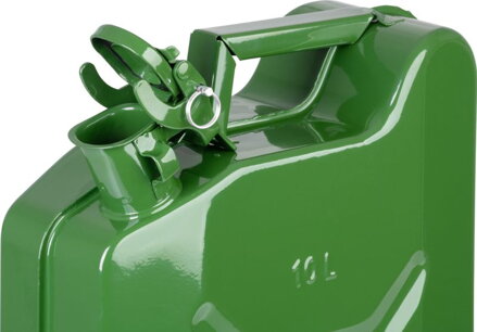 Kanister JerryCan LD10, 10 lit., kovový, na PHM, zelený Kanister JerryCan LD10, 10 lit., kovový, na PHM, zelený