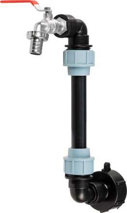 Sada Strend Pro Garden, ventil 3/4" + plastová redukcia 59 mm + výpust 3/4", na IBC nádrž