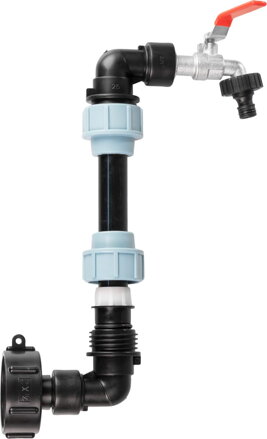 Sada Strend Pro Garden, ventil 3/4" + plastová redukcia 59 mm + výpust 3/4", na IBC nádrž