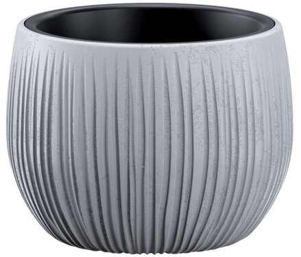 Kvetinac BETON Bowl,144x110 mm, sivý