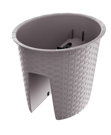 Kvetinac RATOLLA Railing Oval 300, mocca