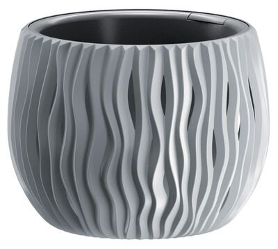 Kvetinac SANDY Bowl 240, 238x161 mm, šedá, vložka